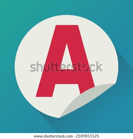 Sticker A probationary driving license for a driver in France (flat design)