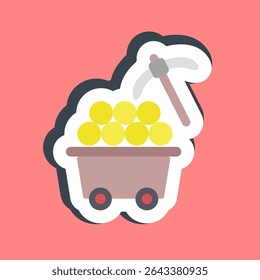 Sticker proof of work. Crypto currency elements.