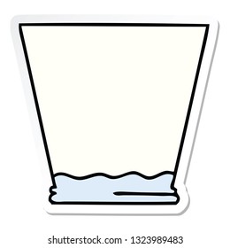 sticker of a quirky hand drawn cartoon drinks tumbler