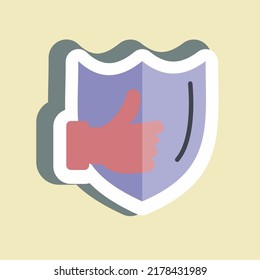 Sticker Reliable. suitable for Feedback symbol. simple design editable. design template vector. simple symbol illustration