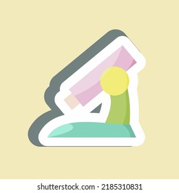 Sticker Research. suitable for education symbol. simple design editable. design template vector. simple illustration