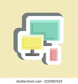 Sticker Responsive. suitable for Startup symbol. simple design editable. design template vector. simple illustration