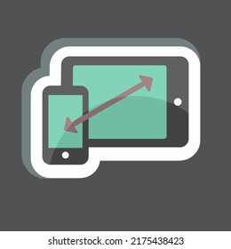 Sticker Responsiveness. suitable for Programming symbol. simple design editable. design template vector. simple symbol illustration