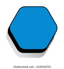 Sticker retro funny cute style halftone shadow for sale banner, button, element design. Vector 10 eps
