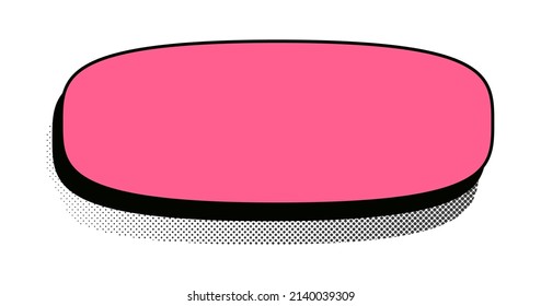 Sticker retro pink color halftone style shadow for sale banner, button, element design. Button icon. Vector 10 eps