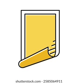 sticker ribbon banner design color icon vector. sticker ribbon banner design sign. isolated symbol illustration