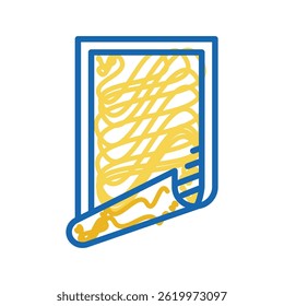 sticker ribbon banner design doodle icon sketch vector. sticker ribbon banner design sign. isolated symbol illustration