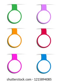 sticker ribbon label design set
