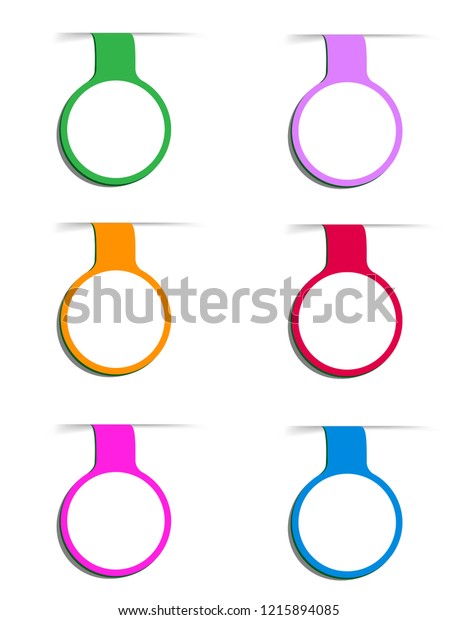 Sticker Ribbon Label Design Set Stock Vector (Royalty Free) 1215894085 ...