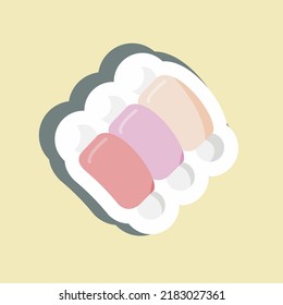 Sticker Ribs. suitable for Meat. simple design editable. design template vector. simple illustration