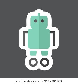 Sticker Robot. suitable for Toy symbol. simple design editable. design template vector. simple symbol illustration