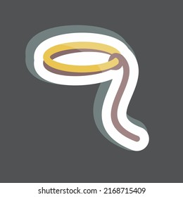 Sticker Rope. suitable for Wild West symbol. simple design editable. design template vector. simple symbol illustration