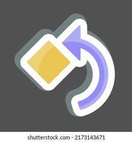 Sticker Rotate 90 Degrees. suitable for Photo Editing symbol. simple design editable. design template vector. simple symbol illustration