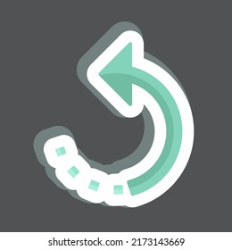 Sticker Rotate Left. suitable for Photo Editing symbol. simple design editable. design template vector. simple symbol illustration