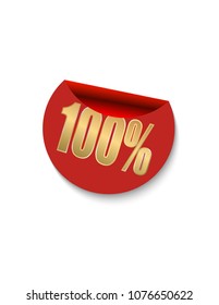 Sticker round 100%