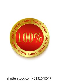 Sticker round 100%