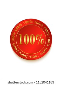 Sticker round 100%