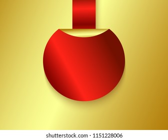 Sticker round banner