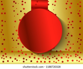 Sticker round banner