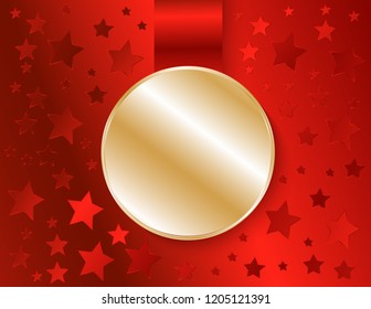 Sticker round banner