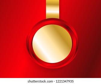 Sticker round banner