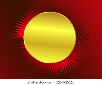 Sticker round banner