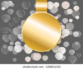 Sticker round banner with circles