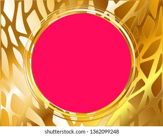 Sticker round banner decor