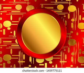 Sticker round banner empty decor