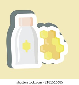 Sticker Royal Jelly. suitable for Bee Farm. simple design editable. design template vector. simple illustration