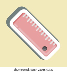 Sticker Ruler. suitable for education symbol. simple design editable. design template vector. simple illustration