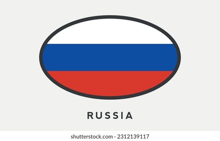 sticker Russia flag graphic element illustration template design
