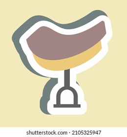 Sticker Saddle Simple illustration, Good for Prints , Announcements, Etc