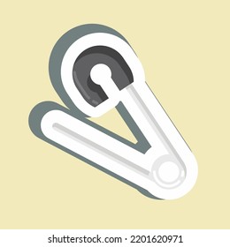 Sicherheitspinde für Aufkleber. geeignet für Bildungs-Symbol. einfaches Design bearbeitbar. Designvorlage, Vektor. einfache Abbildung