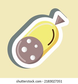 Sticker Salami. suitable for Meat. simple design editable. design template vector. simple illustration