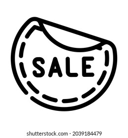 sticker sale line icon vector. sticker sale sign. isolated contour symbol black illustration