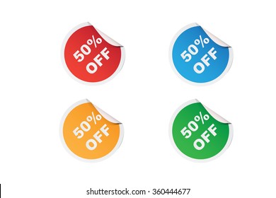 Sticker of sale, vector