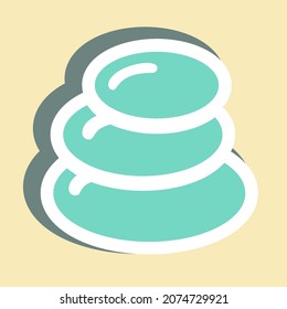 Sticker Sauna - Simple illustration, Editable stroke, Design template vector, Good for prints, posters, advertisements, announcements, info graphics, etc.
