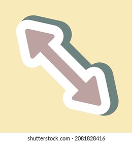 Sticker Scale Left - Color Mate Style,Simple illustration,Editable stroke,Design template vector, Good for prints, posters, advertisements, announcements, info graphics, etc.