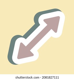 Sticker Scale Right - Color Mate Style,Simple illustration,Editable stroke,Design template vector, Good for prints, posters, advertisements, announcements, info graphics, etc.