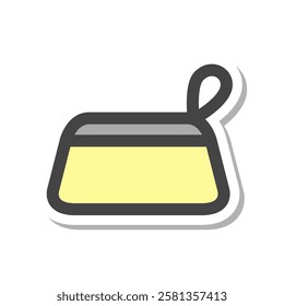 Sticker school tools related single item icon pencil case