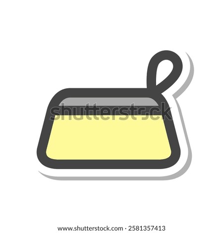 Sticker school tools related single item icon pencil case