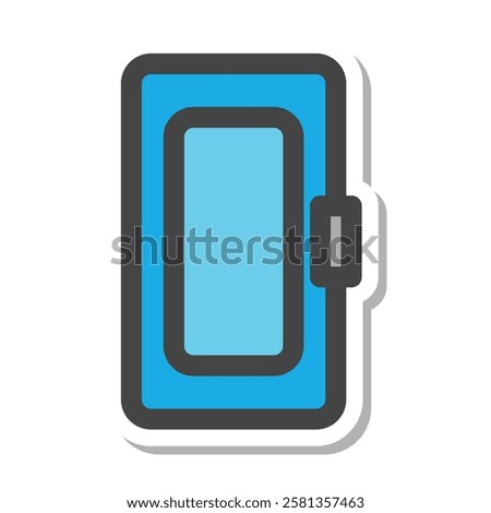 Sticker school tools related single item icon pencil case