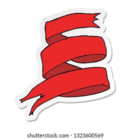 sticker of a scroll banner cartoon