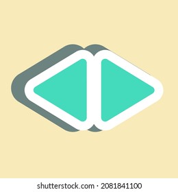 Desplazamiento de etiquetas horizontal - Estilo de mate de color, ilustración simple, trazo editable,vector de plantilla de diseño, bueno para impresiones, carteles, anuncios, anuncios, gráficos de información, etc.