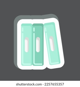 Sticker Self Study. related to Education symbol. simple design editable. simple illustration