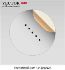 Sticker self-adhesive paper.  stars, vector illustration, EPS 10