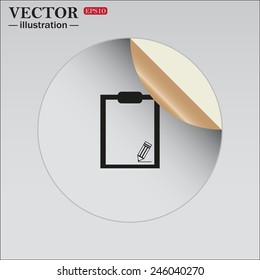 Sticker self-adhesive paper.  tablet with paper