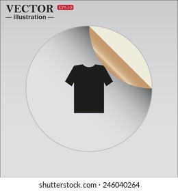 Sticker self-adhesive paper. Tshirt, vector illustration, EPS 10
