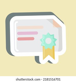 Sticker Sertificate. suitable for Bee Farm. simple design editable. design template vector. simple illustration
